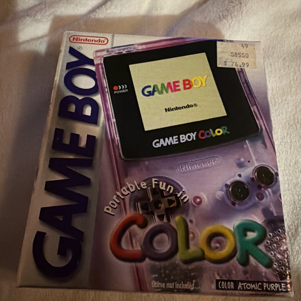 VERY CLEAN 🔥💯Nintendo Gameboy color atomic purple console BOX ONLY